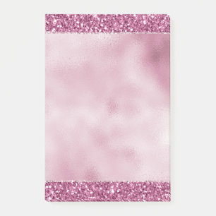 Girly Glitzy Pink Glitzer Post-it Klebezettel