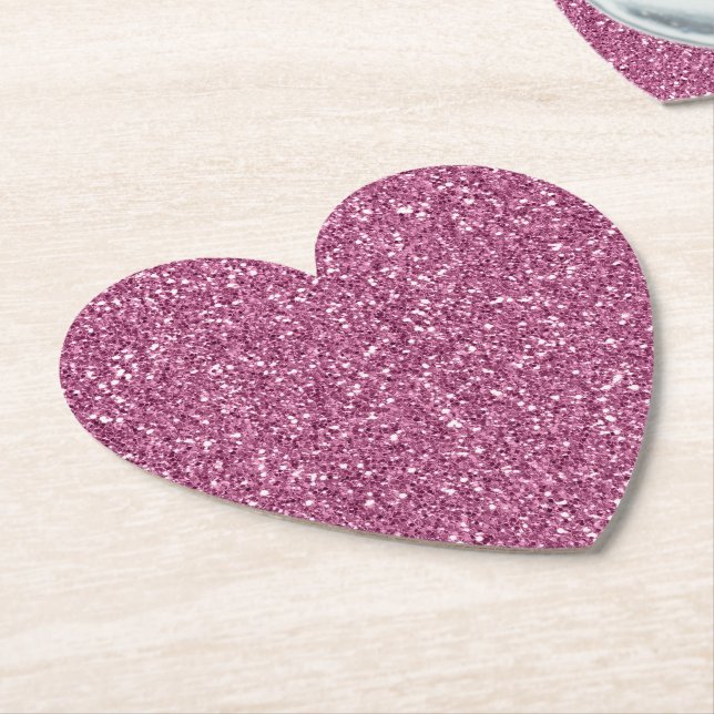 Girly Glitzy Pink Glitzer Untersetzer (angewinkelt)