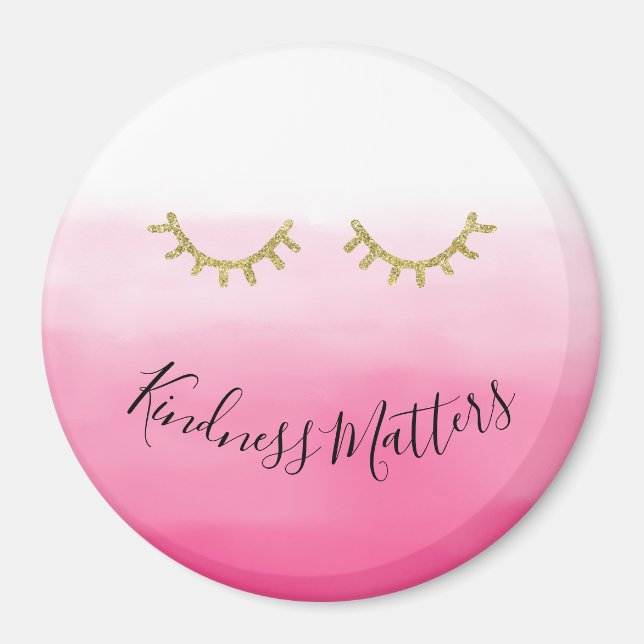 Girly Gold Eyelashes Magnet (Vorne)
