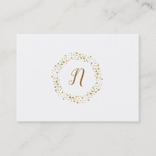 Girly Gold Glitzer Dots Modernes Minimales Logo Visitenkarte