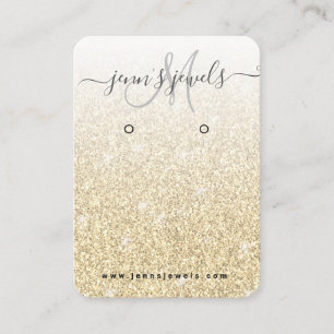 Girly Gold Glitzer Logo-Schmuckstück Visitenkarte