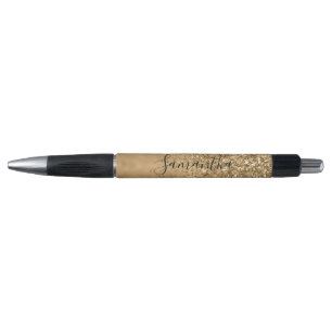 Girly Gold Sparkle Glitzer Kugelschreiber