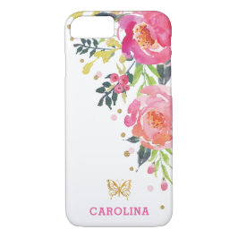 Girly Goldschmetterling/schickes Aquarell mit Case-Mate iPhone Hülle