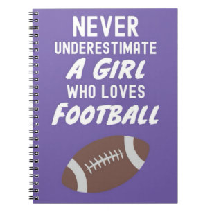 Girly Golf Football Geschenke für Mädchen Kinder f Notizblock
