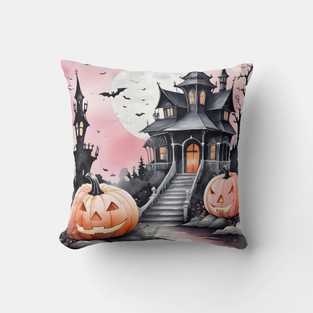 Girly Gothic Nightfall Spuk Mansion Kissen (Vorderseite)