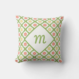 Girly Green Quatrefolien Niedliche Milchprodukte u Kissen