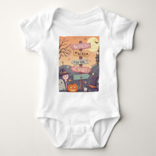 Girly Halloween - Hexenweg zur Candy Baby Strampler