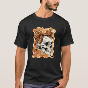 Girly Halloween-Totenkopf-Coquette-Bogen-Herbst Gr T-Shirt