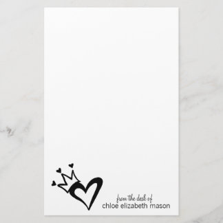 Girly Heart Doodles Stationery Briefpapier