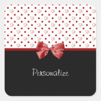 Girly Hearts und Polka Punkte mit Namen