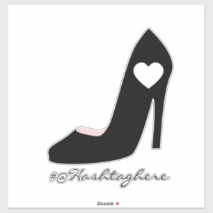 Girly Heel Heel Name Script Car Sticker