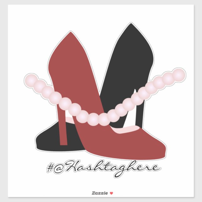 Girly Heelses Perlen Name Script Car Sticker (Blatt)