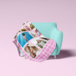 Girly hell rosa 12 Foto modern minimalistisch abst Fleecedecke<br><div class="desc">Trendy 12 Multi-Foto bester Freund hellrosa und weiß mädchenhafte moderne minimale Typografie elegante Geburtstag,  Weihnachten,  Ostern,  Abschluss,  Ende des Schuljahres oder Schlafzimmer Dekor Geschenk Design.</div>