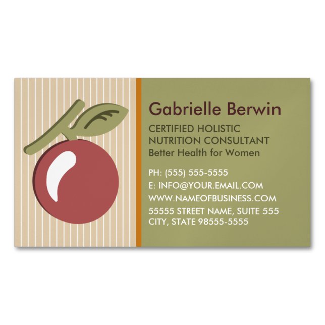 Girly holistische magnetische visitenkarte (Vorderseite)