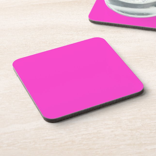 Girly Hot Pink Getränkeuntersetzer (Linke Seite)