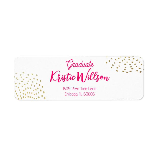 Girly Hot Pink Hair Stylist Graduation Party Chic (Vorne)