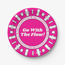 Girly Hot Pink Pads Name Erster Zeitraum Party Pappteller