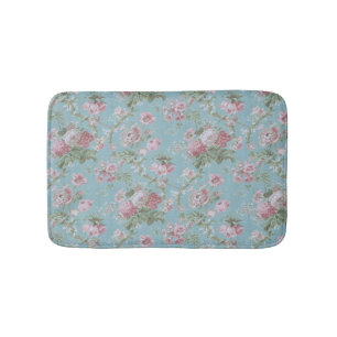 Girly Hütten-blaues Blumen Badematte
