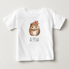 Girly Igel Personalisiert Baby T-shirt