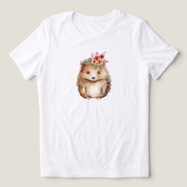 Girly Igel Tri-Blend Shirt (Design Vorderseite)