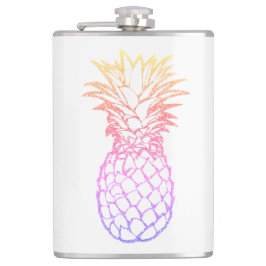 Girly Imitat-Glitzer-Ananas-weiße Flasche 8oz Flachmann