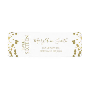 Girly Imitats Goldene Foil Confetti 16 . Geburtsta