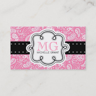 Girly Kaugummi-Rosa-Paisley-Telefonkarte Telefonnummerkarte