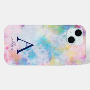 Girly-Krawatte-Dye-farbiger Monogramm-Name Case-Mate iPhone Hülle