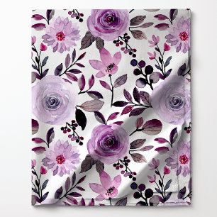 Girly Lavender Lila Rose Wasserfarbene Blume Stoff