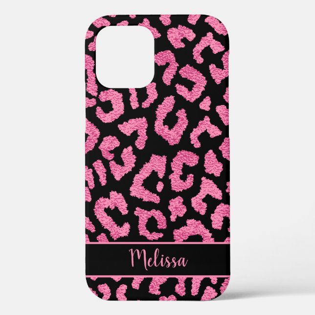 Girly Leopard Animal Print Muster Personalisiert Case-Mate iPhone Hülle (Rückseite)