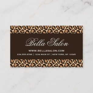 Girly Leopard Print Visitenkarte