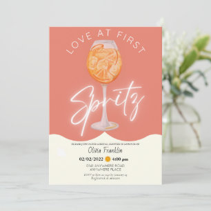 Girly-Liebe im ersten Spritz-Brautparty Einladung
