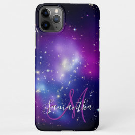 Girly Lila Celestial Foto Monogram iPhone 11Pro Max Hülle