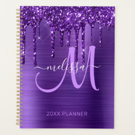 Girly Lila Glitzer Brushed Metal 2024 Planer