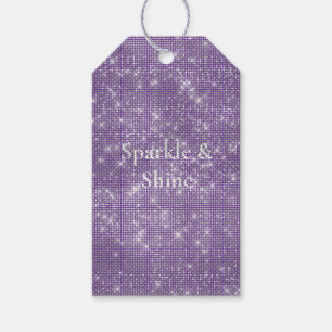Girly Lila Glitzy Sparkle Geschenkanhänger
