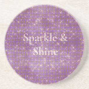 Girly Lila Glitzy Sparkle Getränkeuntersetzer