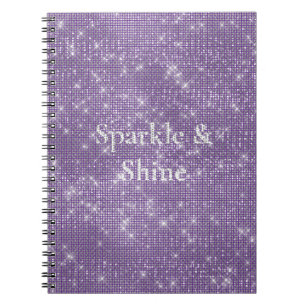 Girly Lila Glitzy Sparkle Notizblock