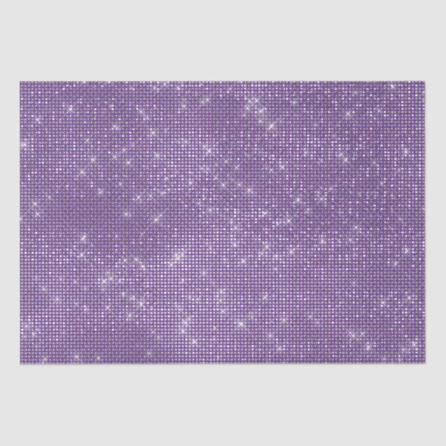 Girly Lila Glitzy Sparkle Seidenpapier (Vorderseite)
