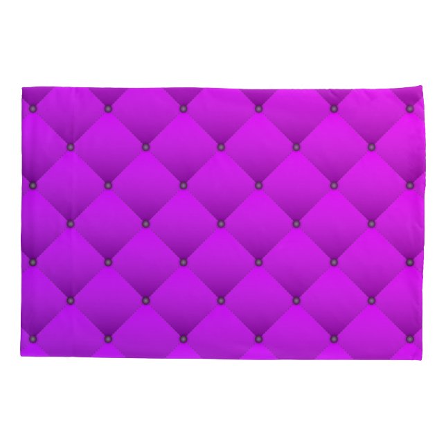 Girly Lila Imitate Quilted Square Muster Kissenbezug (Rückseite)