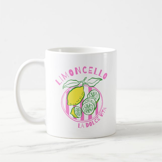 Girly Limoncello– La Dolce Vita Pink Kaffeetasse (Links)