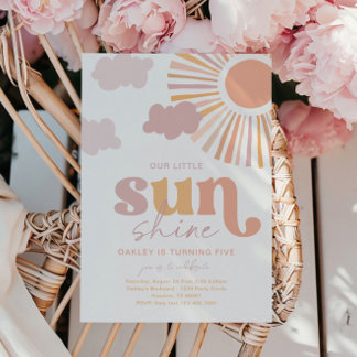 Girly Little Sunshine Einladung zum Geburtstag