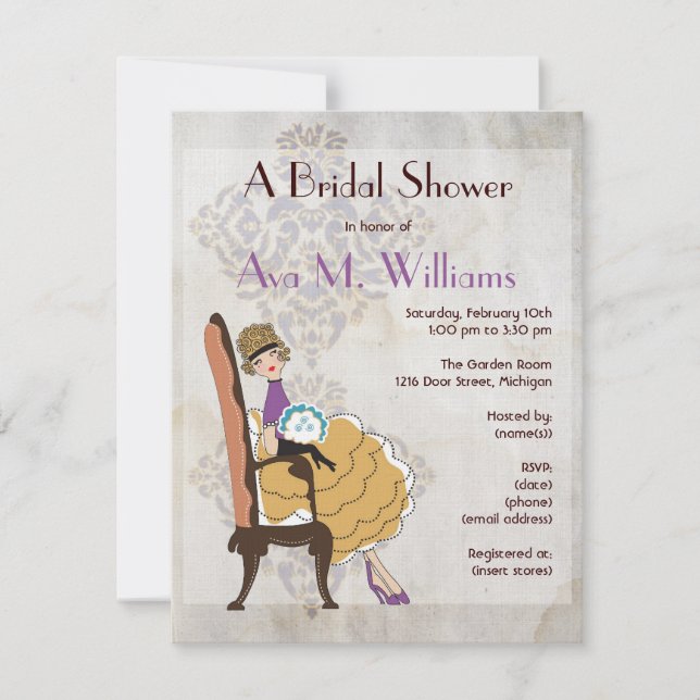 Girly Mädchen-Brautparty-Einladung Einladung (Vorderseite)