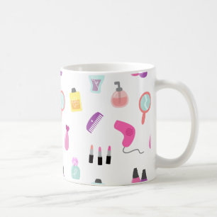 Girly Make-up, Schönheit, Pflegenmuster Kaffeetasse