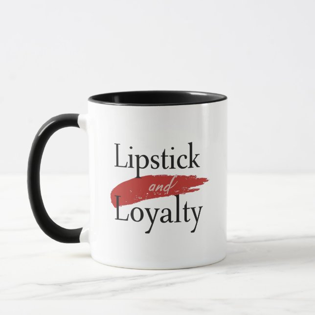 Girly Makeup Lover Loyalty Slogan Tasse (Links)