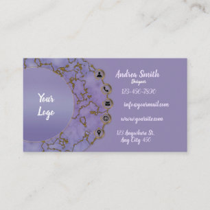 Girly Marble Gold Glitzer Moderner Minimalistische Visitenkarte