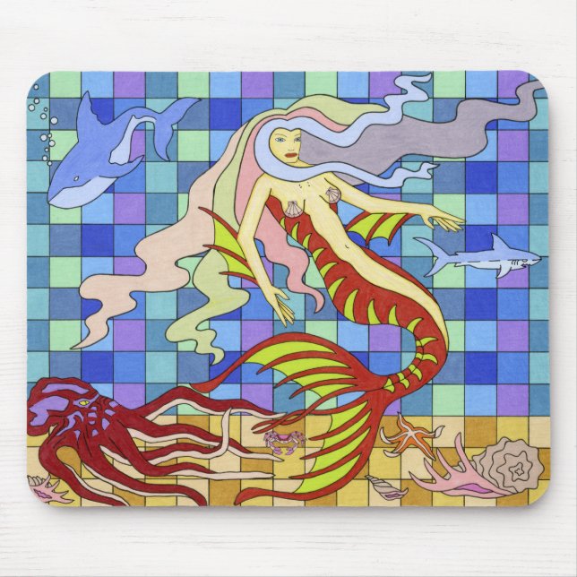 girly Meerjungfrau Mousepad (Vorne)