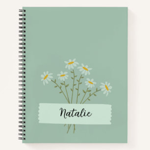 Girly minimalist Monogram niedlich Notizbuch