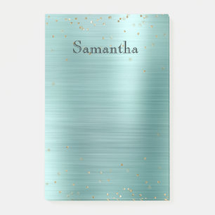 Girly Mint Glam Gold Sparkle Lila Confetti Post-it Klebezettel