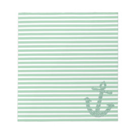 Girly Mint Glitzer Anchor Notizblock