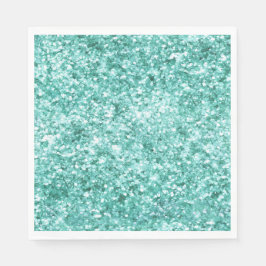 Girly Mint Glitzer Confetti Serviette